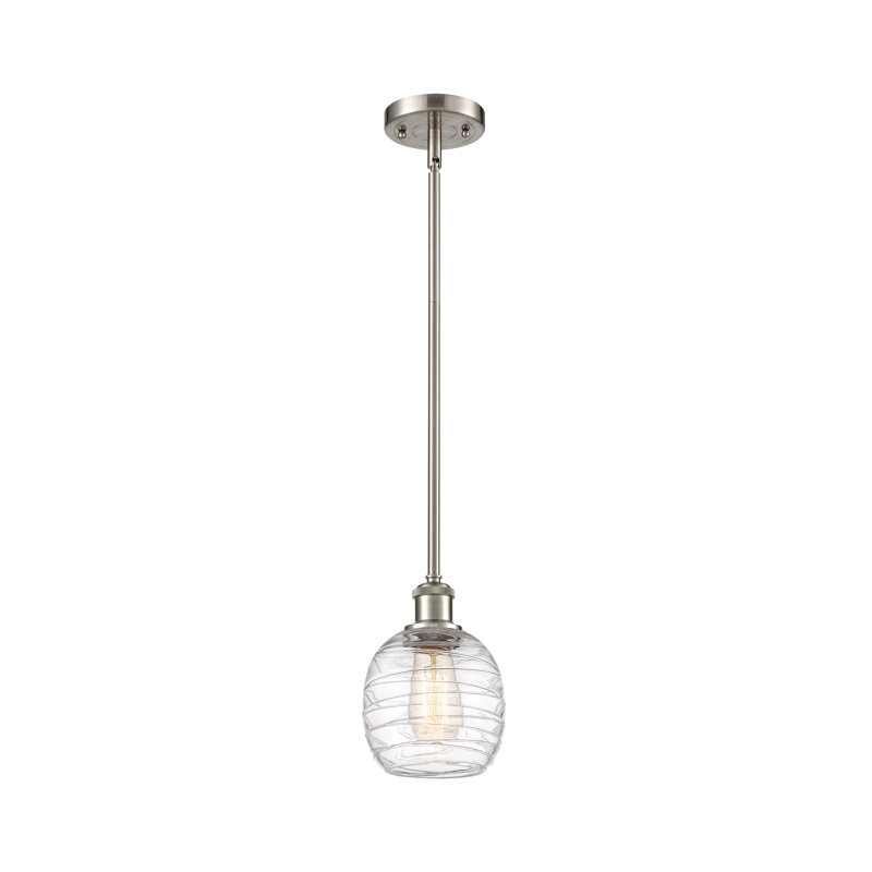 Luminaire suspendu sphère 1 lumière Amila, Nickel satiné brossé