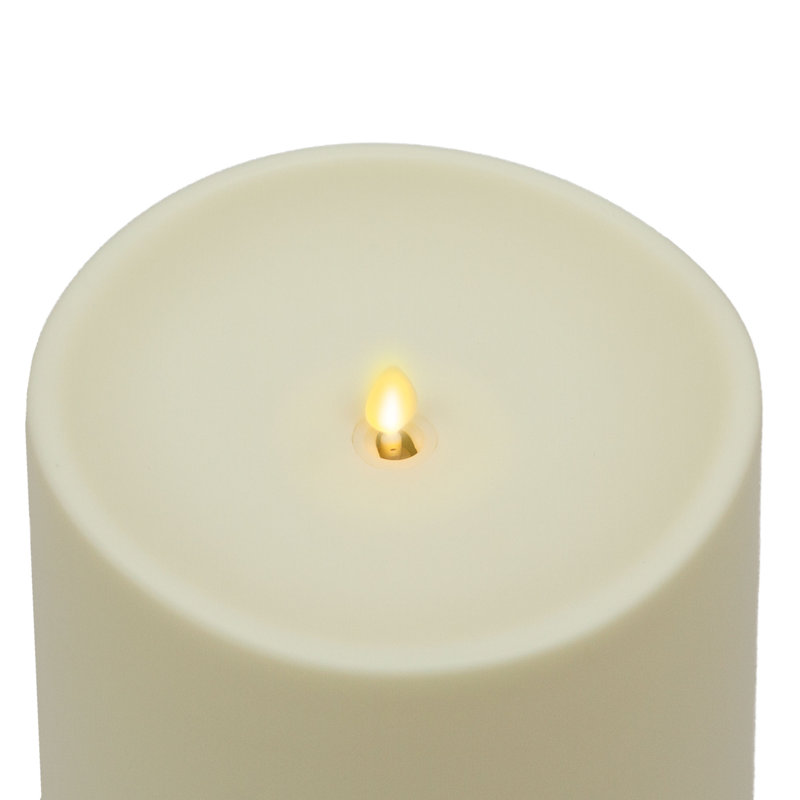 Vanilla Honey Scented Flameless Candle, 15" H x 6" W x 6" D