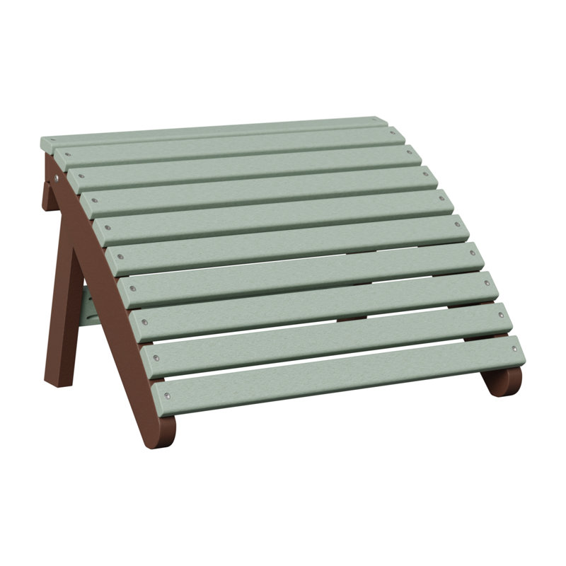 Repose-pieds berlinois berlinois Adirondack, Seafoam Top/Chocolate Brown Base