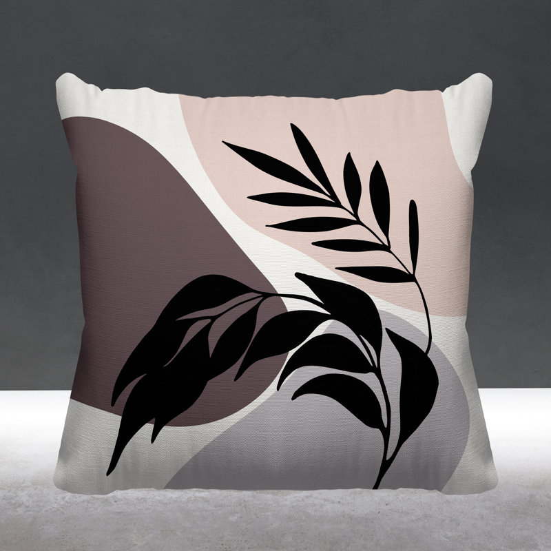  Coussin décoratif, L 19 po x H 19 po, Mauve