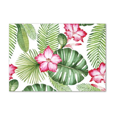 Tropical Flowers - Wrapped Canvas Print