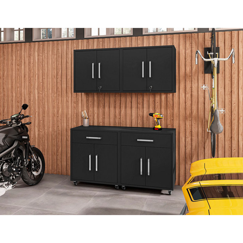 Aseem 4 Piece Storage System, Matte Black