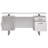 White High Gloss 2-Drawer Computer Desk