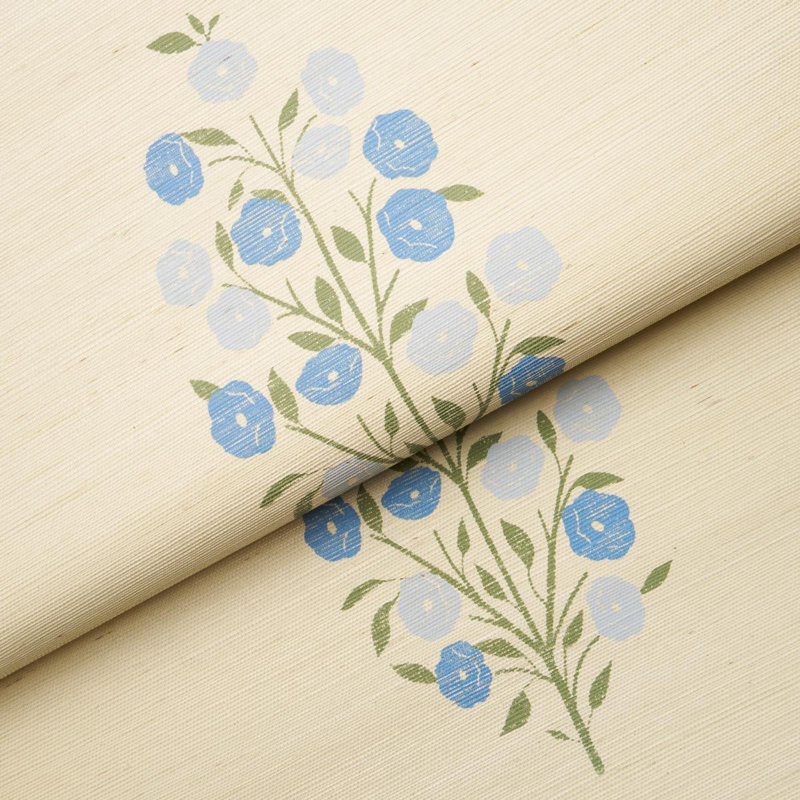 Papier peint en sisal Josepha, Bleu