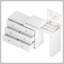 Coiffeuse de maquillage Thorn avec miroir rabattable, lumières DEL et tiroirs-749510581