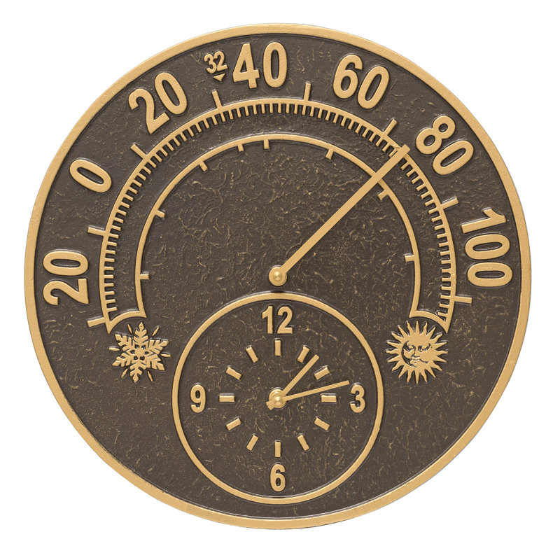 Solstice 14" Clock Thermometer