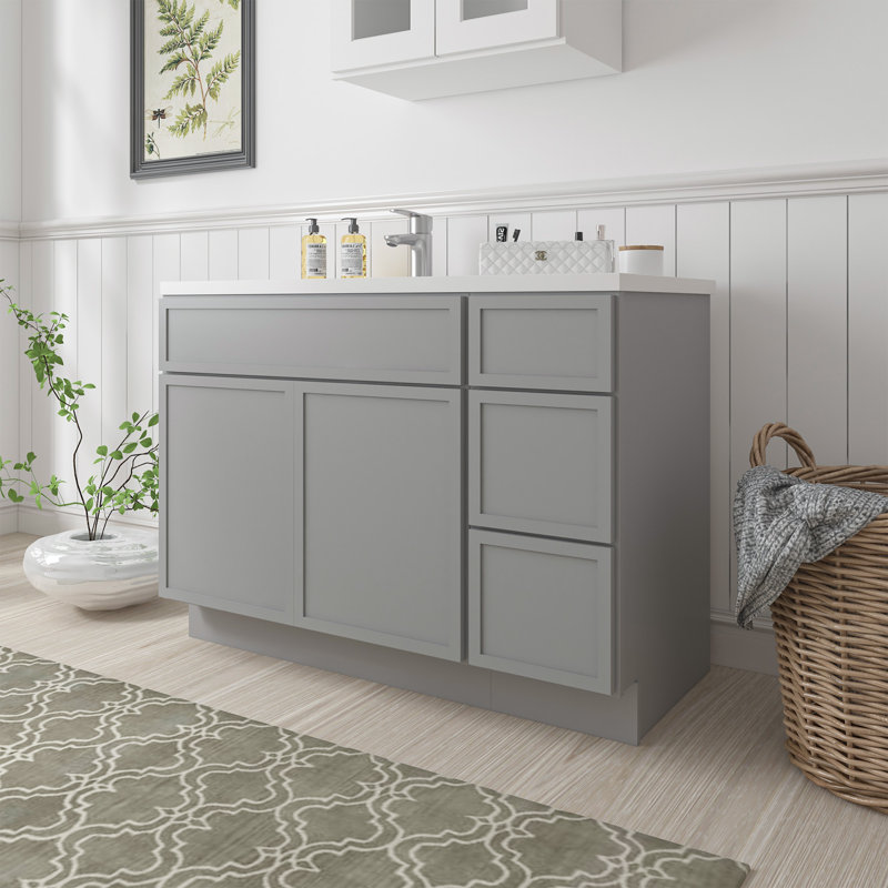 45'' Single Bathroom Vanity Base Only, Gray