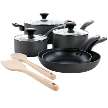 Martha Stewart 10 Piece Aluminum Nonstick Cookware Set in White