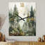 Horloge murale pin en métal Misty Morning II-111742657