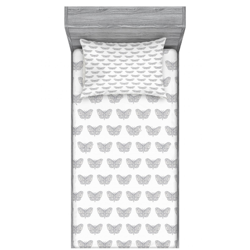 Microfiber Sheet Set, Twin Sheet Set with Fitted Sheet