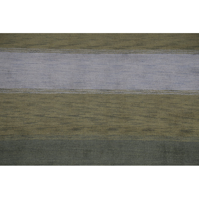 Tapis oriental rayé Gabbeh 8 x 10