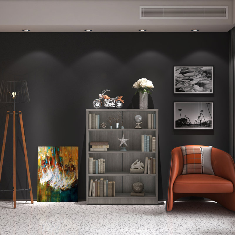 Bibliothèque standard Latitude Run® Gibney, (4 tablettes) H 48,03 po x l 33,07 po x P 11,61 po, gris