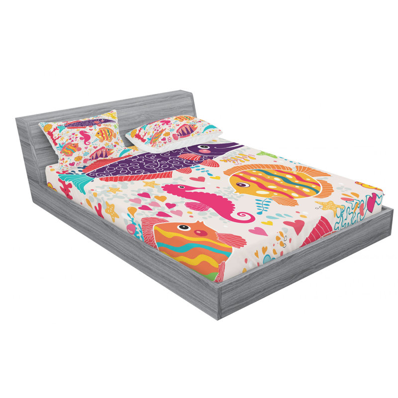 Microfiber Sheet Set, Queen Sheet Set with Fitted Sheet