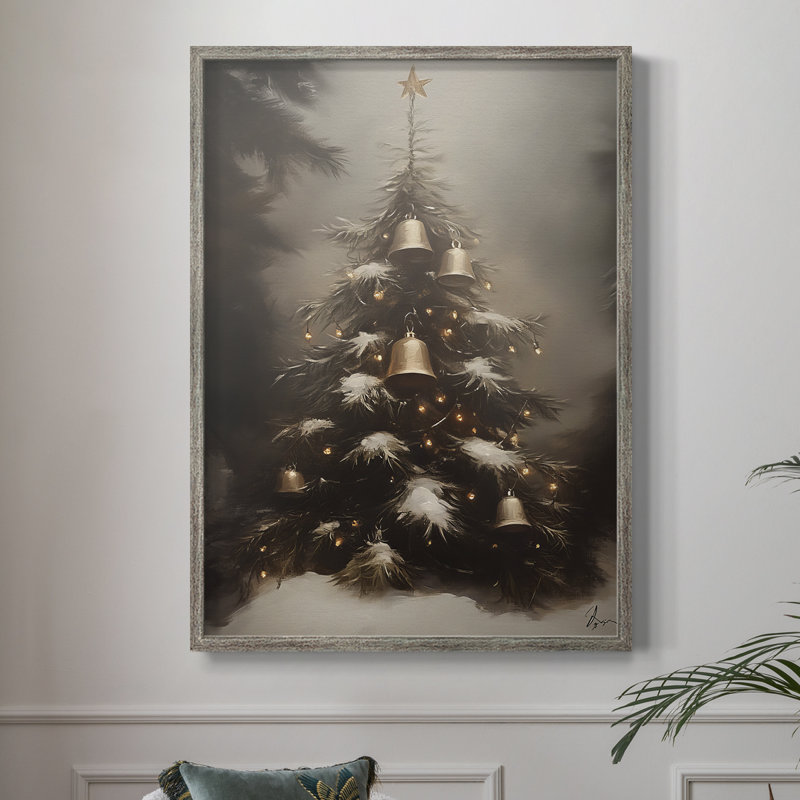 «Christmas Holiday Art», série 2-CLVII, reproduction encadrée - bois massif, H 15 po x l 12 po