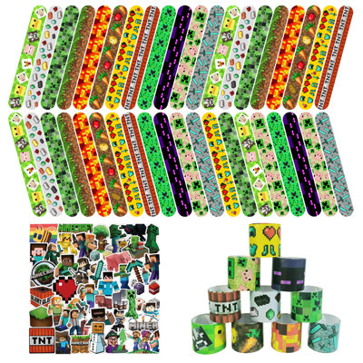 90 pièces pour jeux de société, 40 bracelets Minecraft et 50 autocollants Minecraft