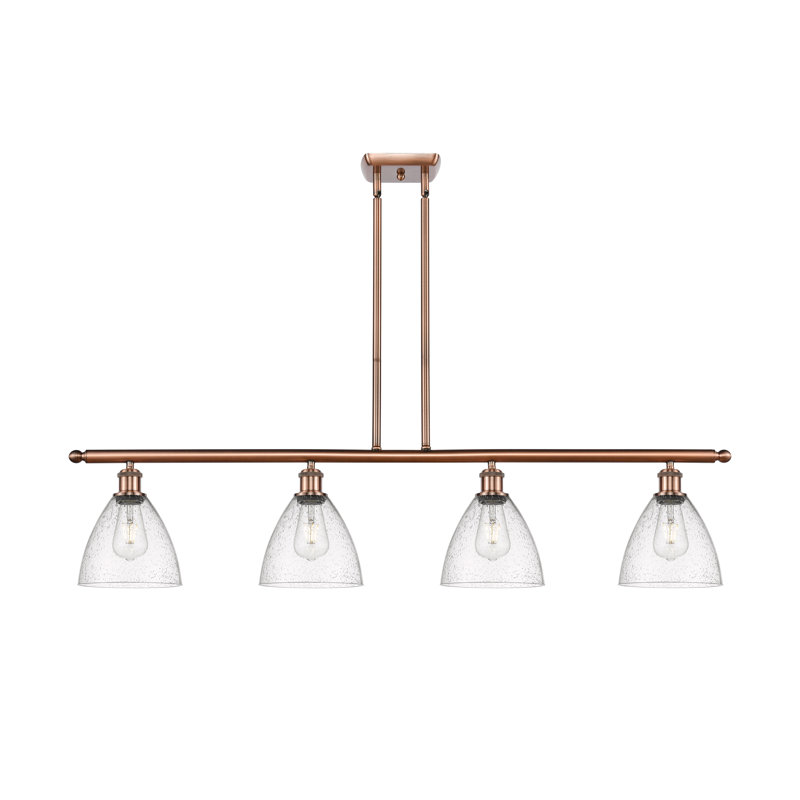 Luminaire suspendu linéaire à 4 lumières pour îlot de cuisine Amazin, H 43,75 po x l 48 po x P 7,5 po, Ampoule non incluse