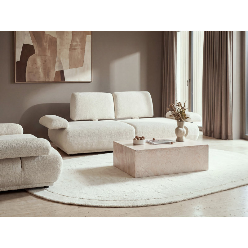 NACKA 3 Seater Sofa, White, Boucle
