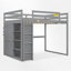 Lit mezzanine double avec rangement-132344491