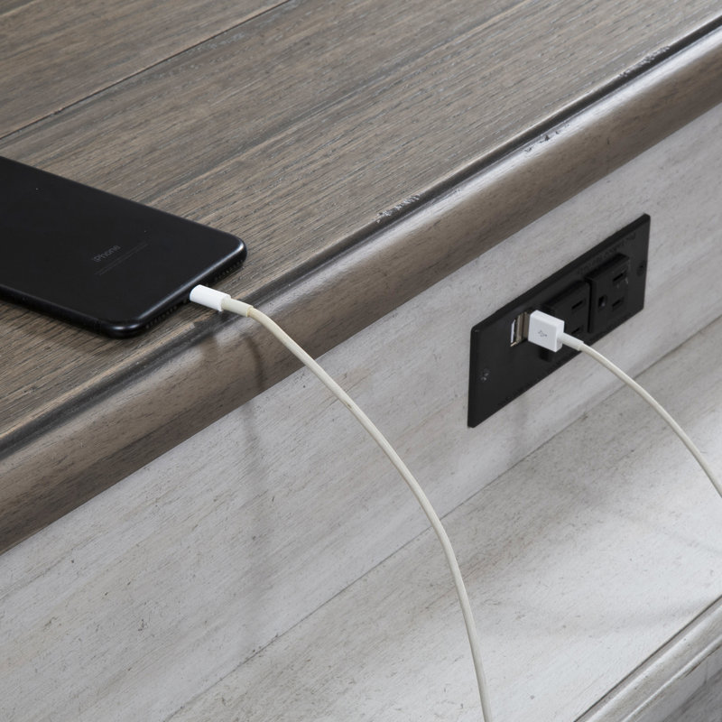 Haylee 68'' Console Bar Table w/ USB Charging Ports
