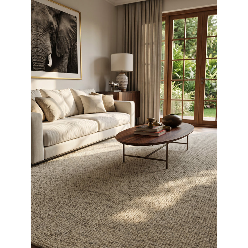Bindi Rectangle Area Rug in Oat Meal, Rectangle 5' x 8'