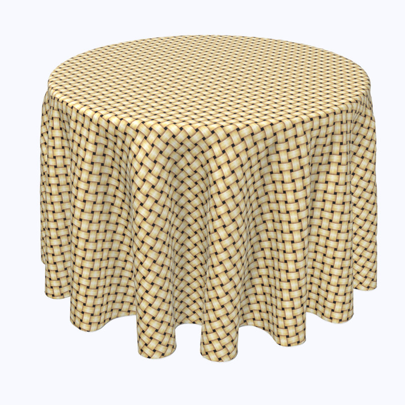 Vidrio Geometric Dining Linen Set, 96" Round, Vidaurri Geometric