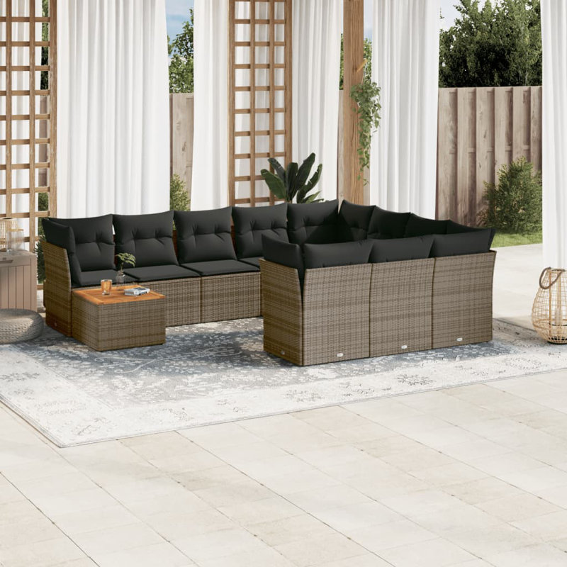  Garden Sofa Set Grey