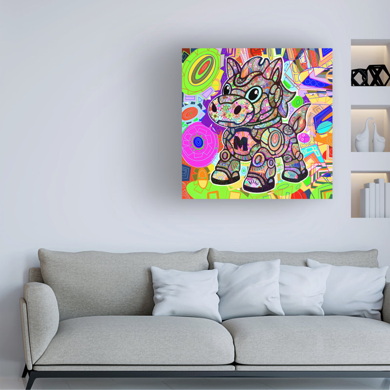 Art mural sur toile tendue - «Ilustración sin título» de Noemi Ibarz pour décoration de salon, de chambre à coucher ou de bureau - 14 x 14