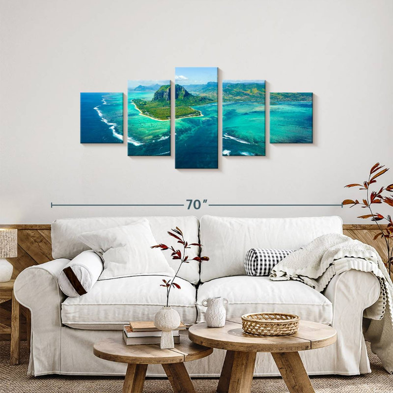 Mauritius Island, 24" H x 55" W