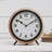 Analog Quartz Movement / Crystal Tabletop Clock in Natural/Black/Whitewashed