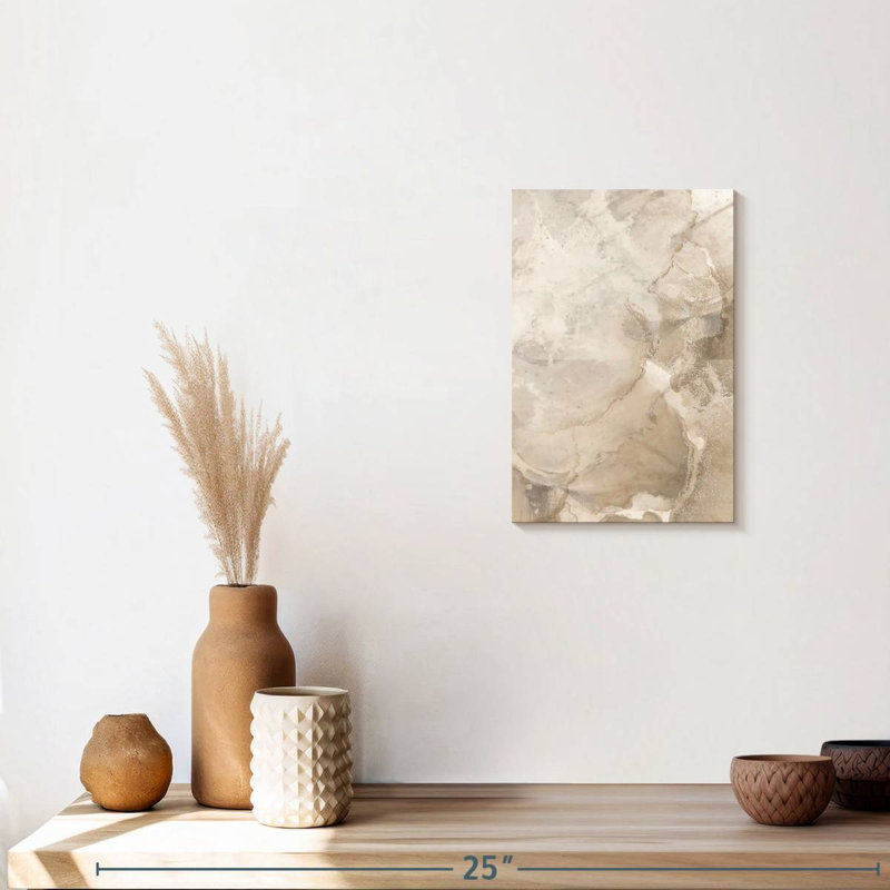 Soft Beige Marble I, 12" H x 8" W