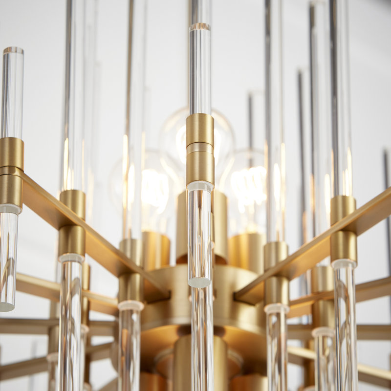 Quebec 6 - Light Chandelier, 24.75" H x 22.75" W x 22.75" D