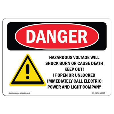Hazardous Voltage Will Shock Aluminum Sign 12 x 18
