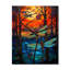 Horloge murale majestueuse libellule en forêt enchantée I - Animaux libellule-99638056
