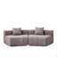 Canapé modulaire courbé en chenille avec 2 coussins-2074729239