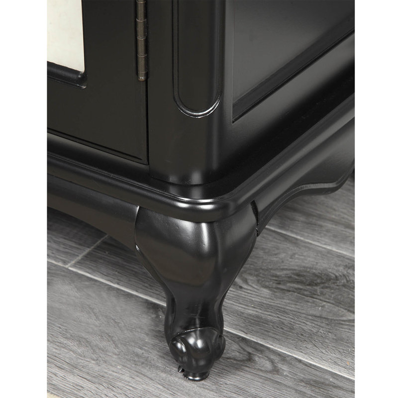 Londono Book Cabinet Storage Bookcase, Distressed Black