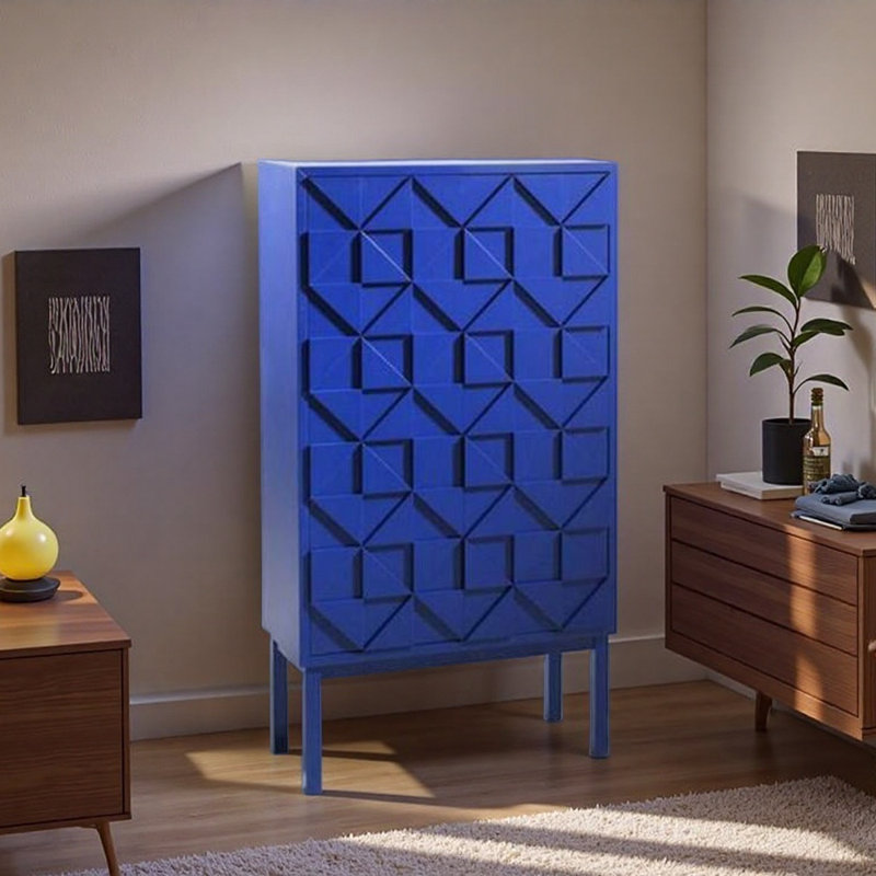 Buffet simple et moderne, Bleu