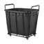 Chariot à linge à roulettes robuste avec doublure imperméable et roues pivotantes - Panier de rangement utilitaire de grande capacité
