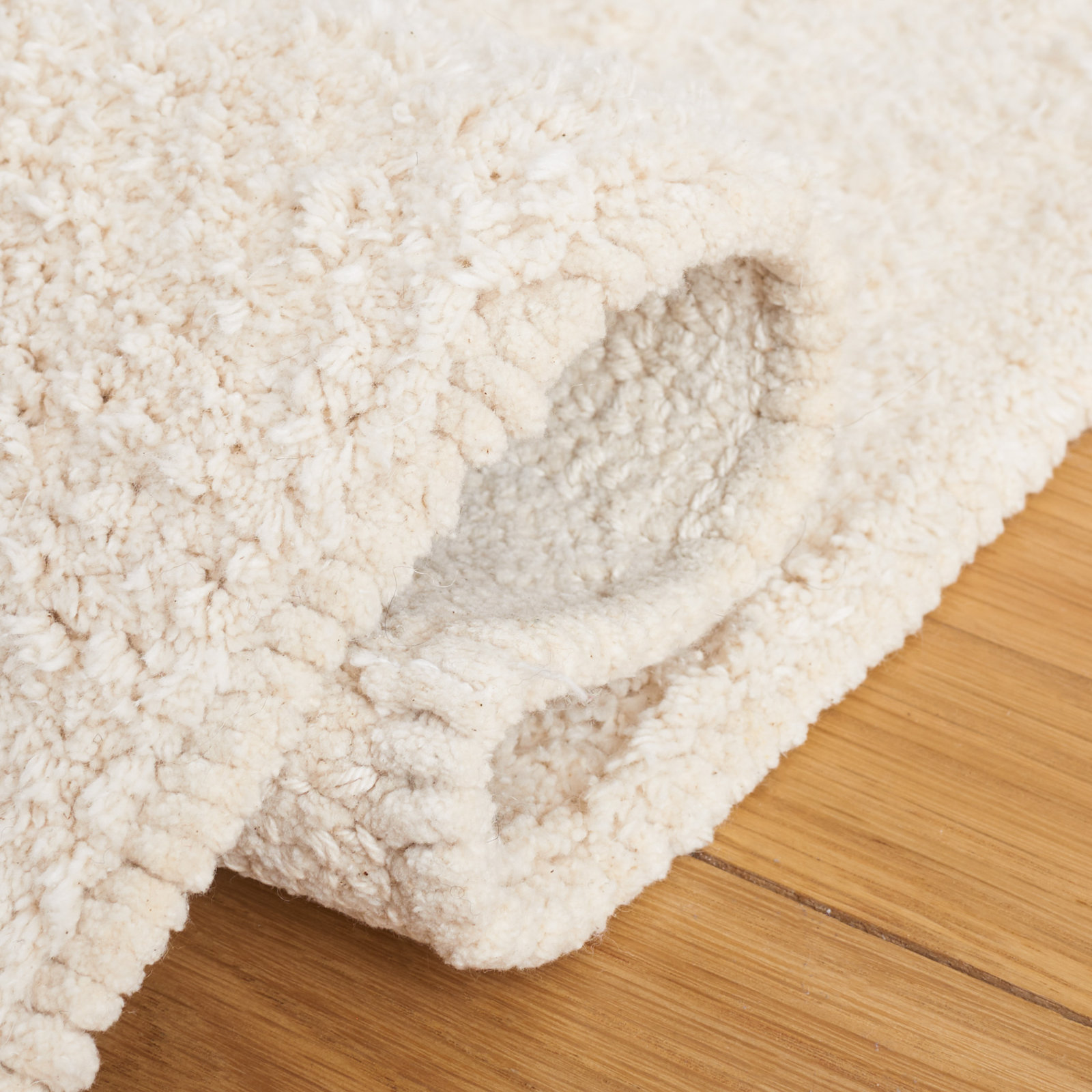 Sarya Ivory Hand-Woven Abstract Rug, Runner 2'3" x 11'