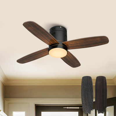 Karlena 36'' Ceiling Fan with LED Lights and Remote Control for Bedroom