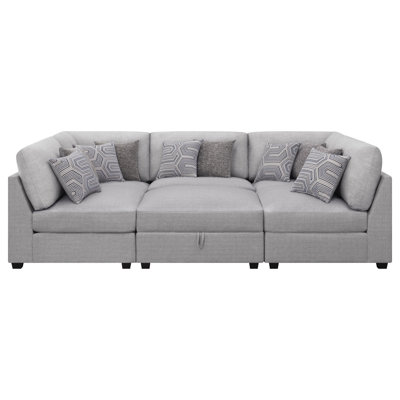 Lafayette Grey 6Piece Upholstered Sectional Sofa