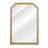 Natural Wood 24x36 Inch Rounded Corner Solid Wood Frame Mirror