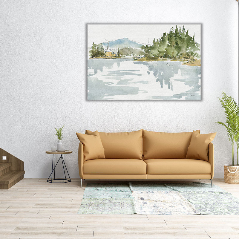 «Serene Lake I», reproduction d'art sur toile, H 24 po x l 36 po