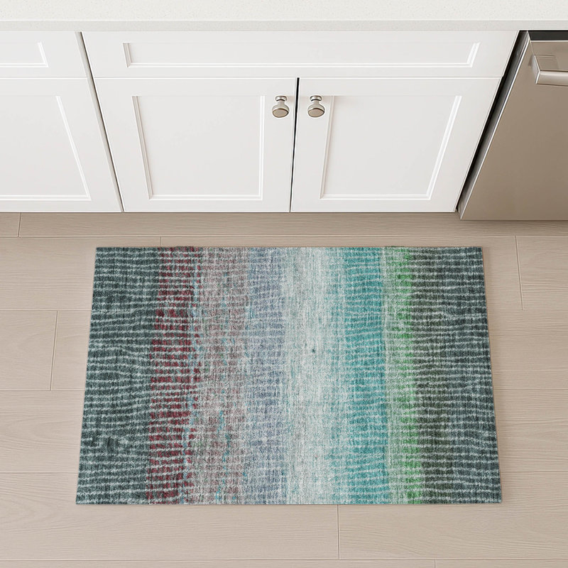 Tapis intérieur / extérieur lavable à la machine Matteson ACN2314, Rectangle 1 pi 8 po x 2 pi 6 po