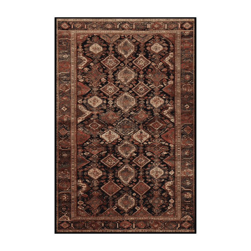 Tapis brun lavable à la machine, Rectangulaire 2 pi x 3 pi