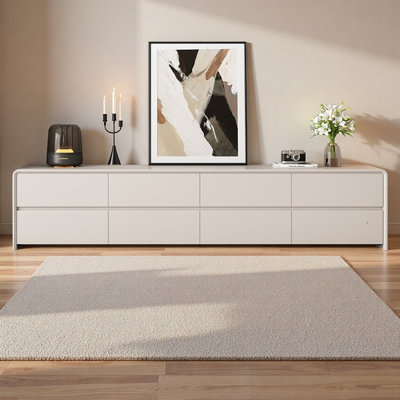 Modern Boxwood TV Stand with Eight Drawers