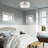 Eraman Linen Blend Flush Mount-962994776