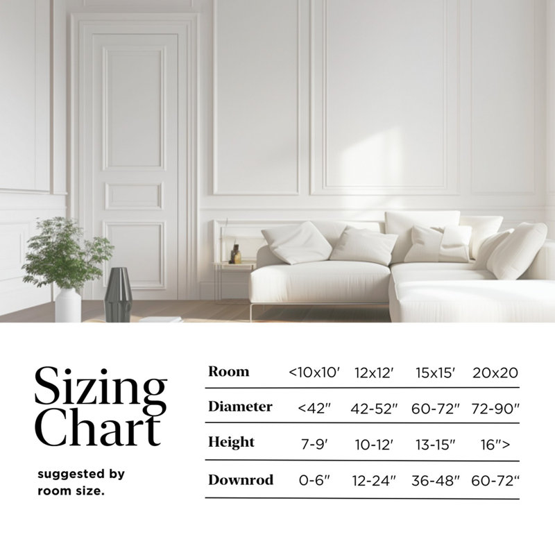 Tige de ventilateur de plafond Atlas, H 72 po, Laiton brossé