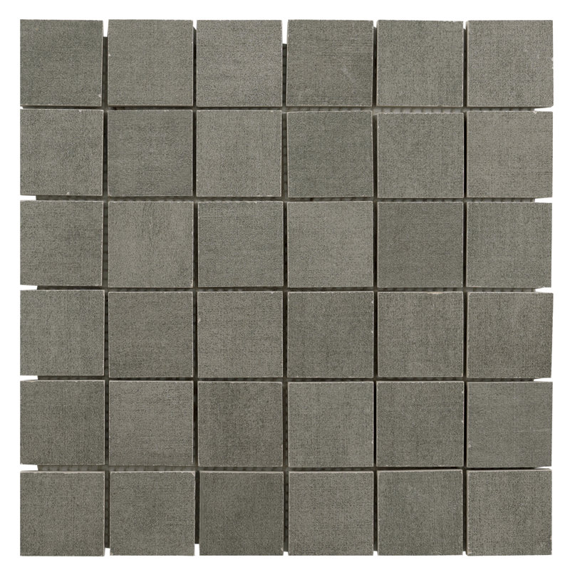 Jamboree 12 in. x 12 in. Matte Ceramic Mosaic Floor and Wall Tile, Slate