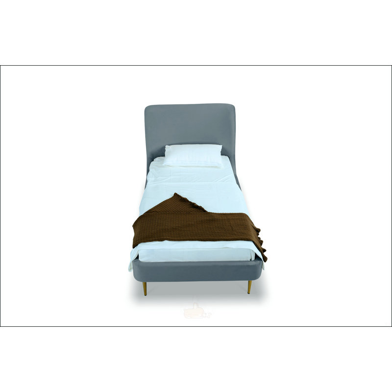 Lit simple en velours Heather