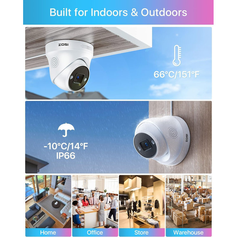 16CH 4K PoE NVR Security Camera System with 4TB HDD, 12pcs 4K Outdoor Spotlight Cameras, 2-Way Talk
